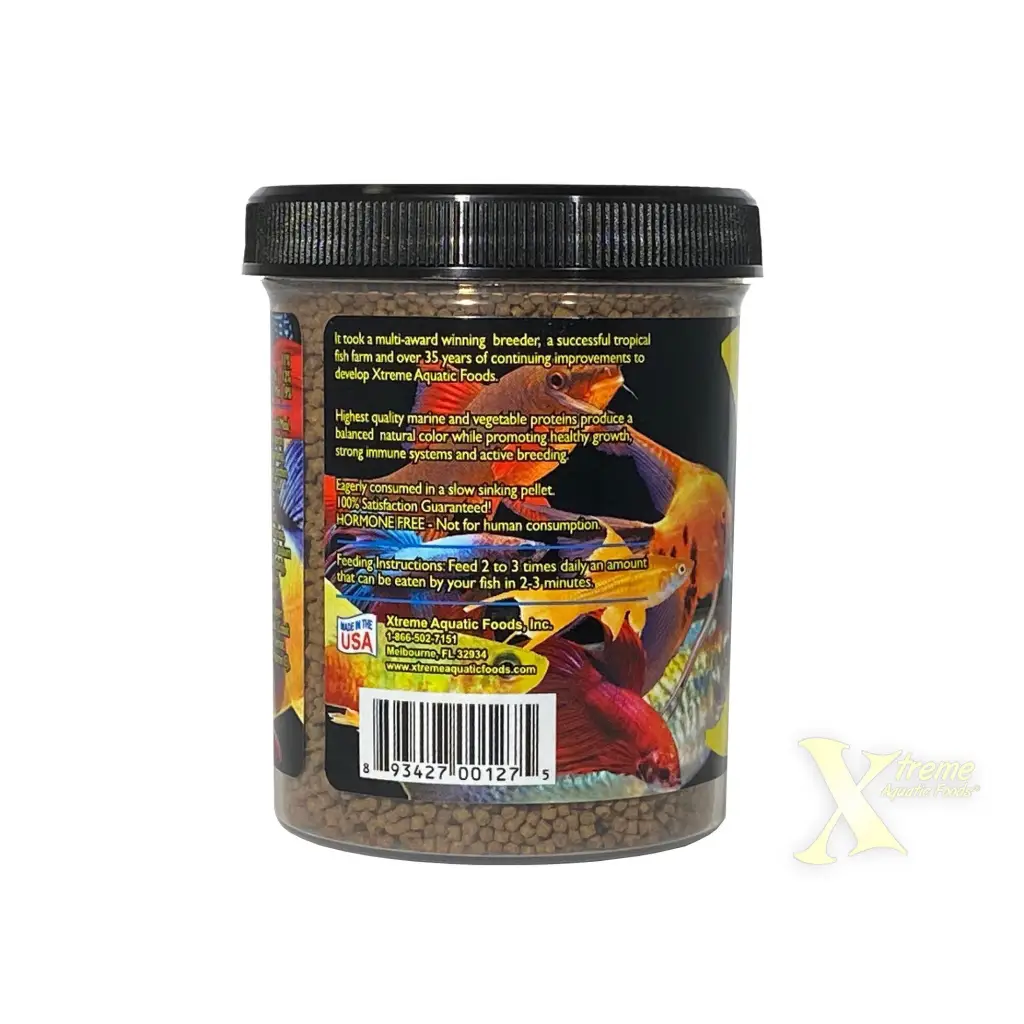 Container of fish food.