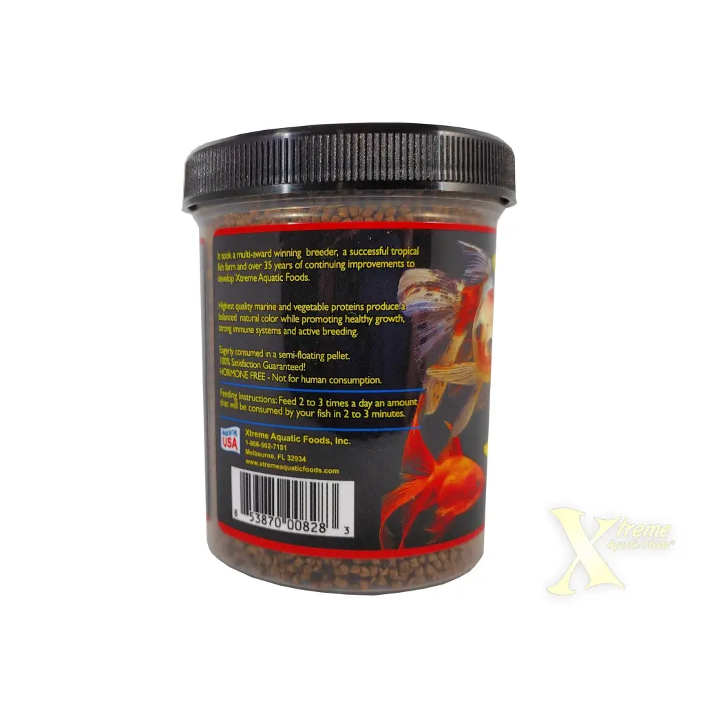 Container of fish food.