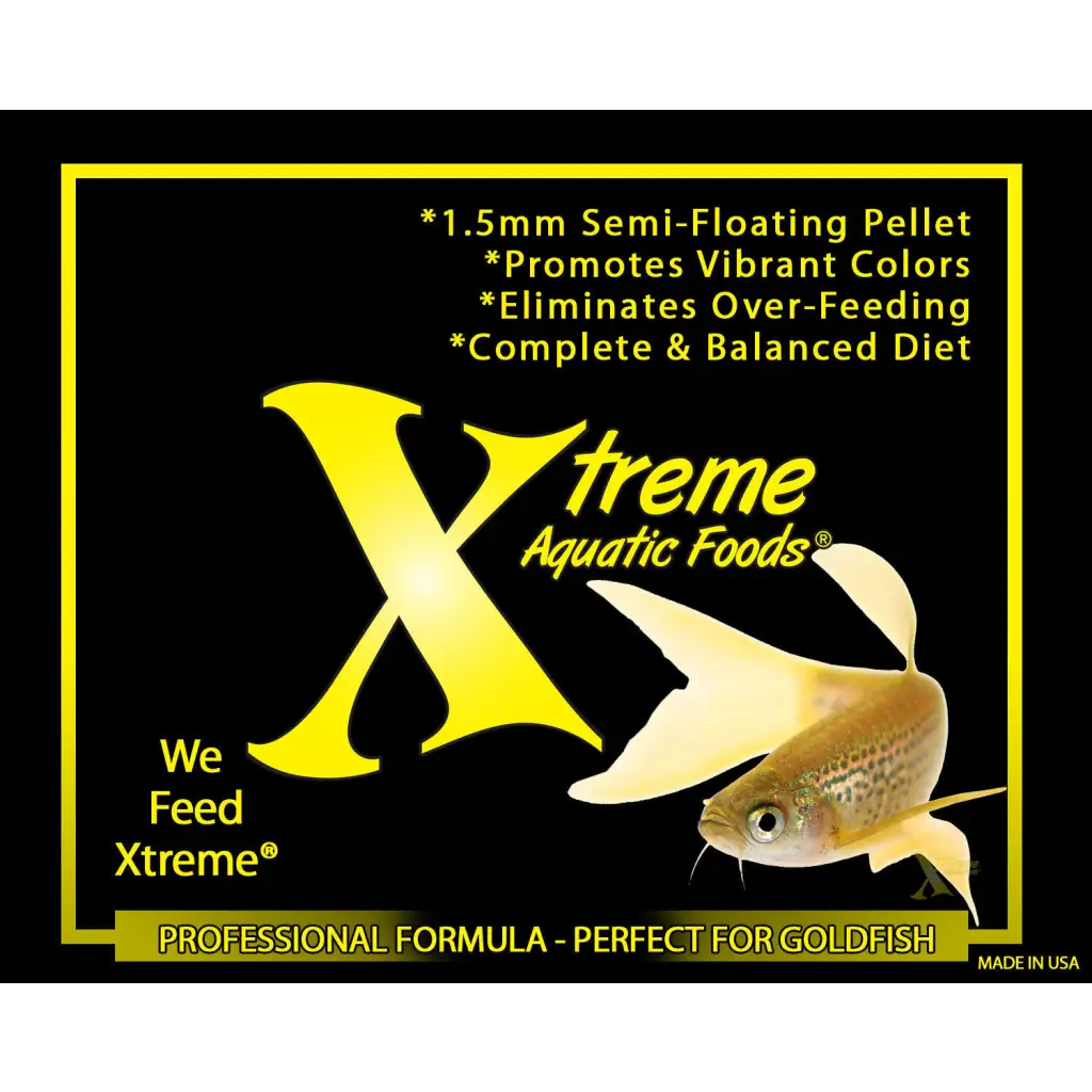 Xtreme Aquatic Foods goldfish food.