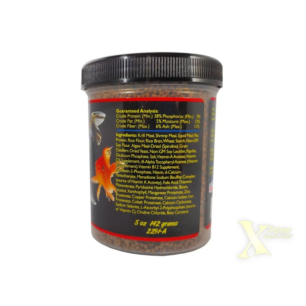 Container of fish food.