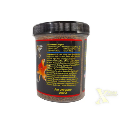 Container of fish food.