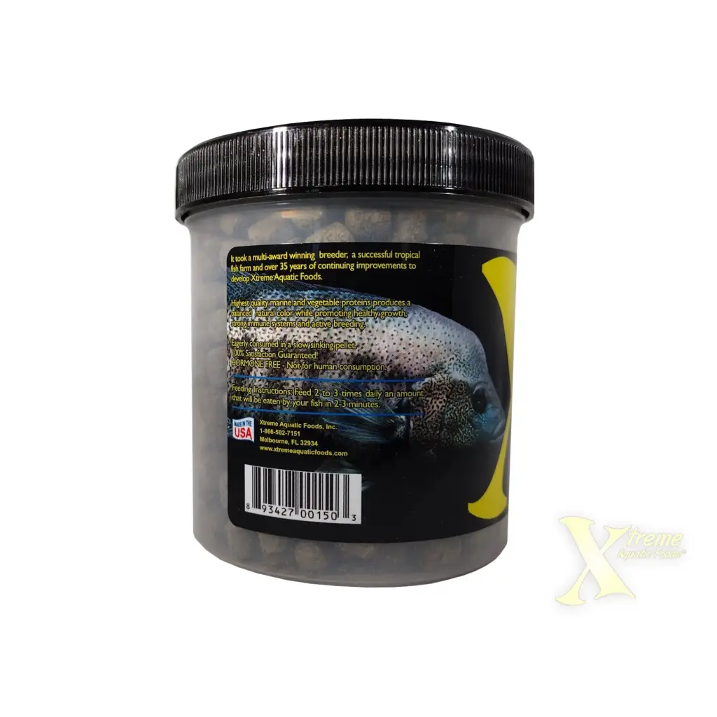 Container of fish food.