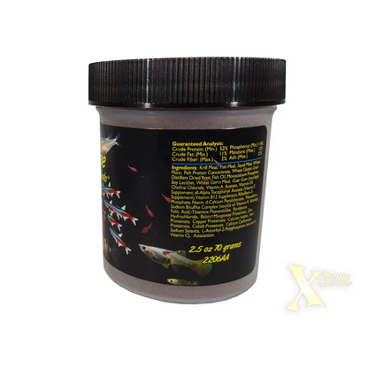 Container of fish food.