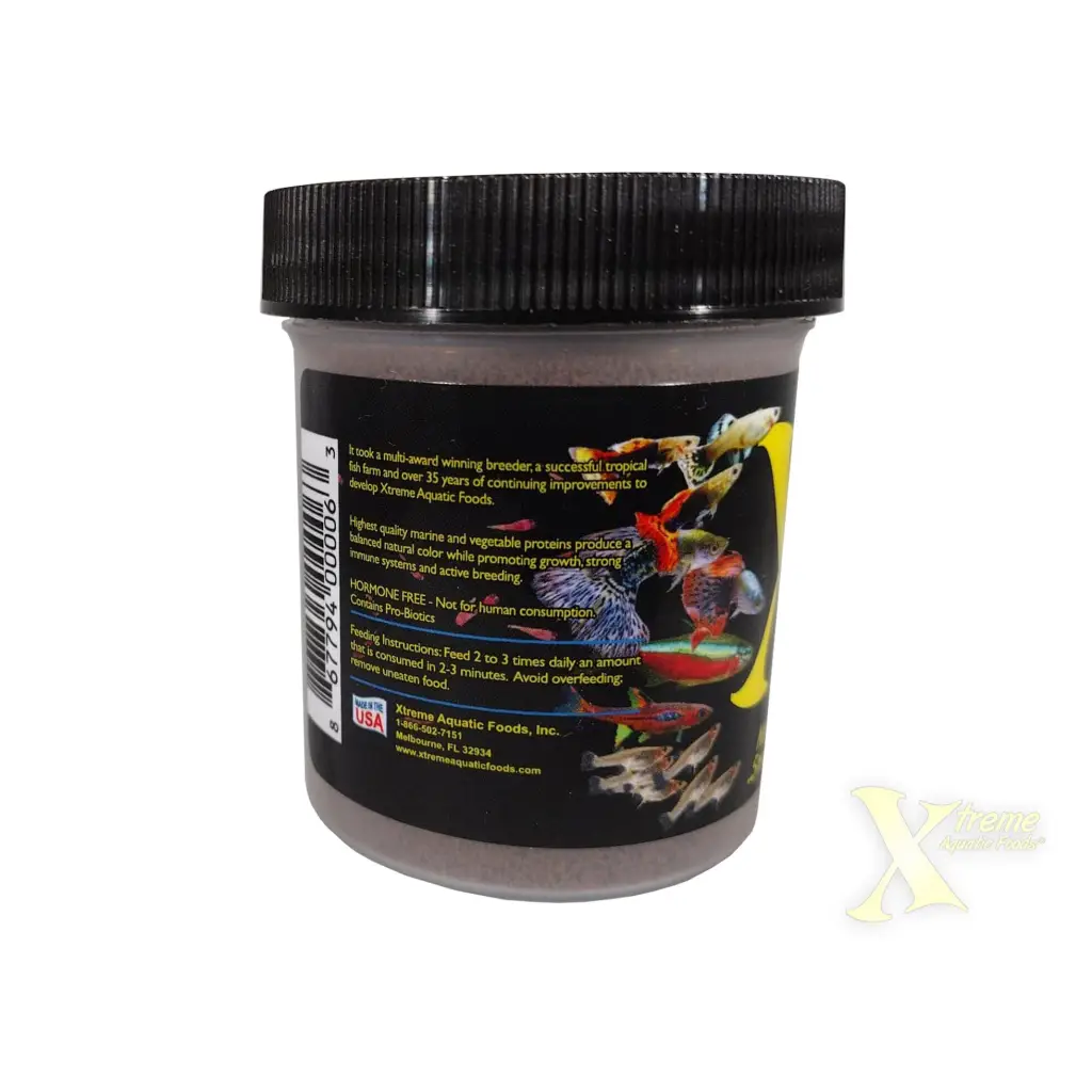 Container of fish food.