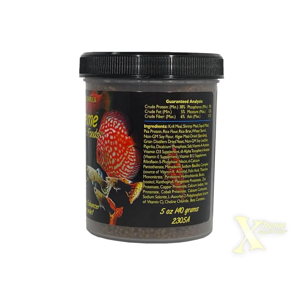 Container of fish food.
