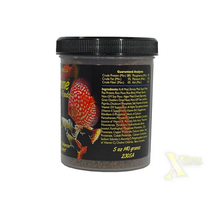 Container of fish food.