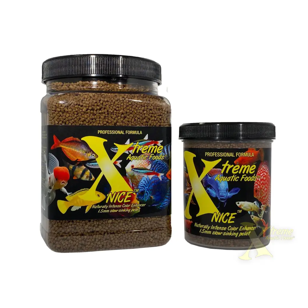 Two containers of fish food.