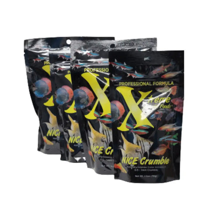 Four bags of fish food.