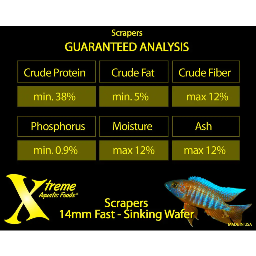 Aquatic food guaranteed analysis.