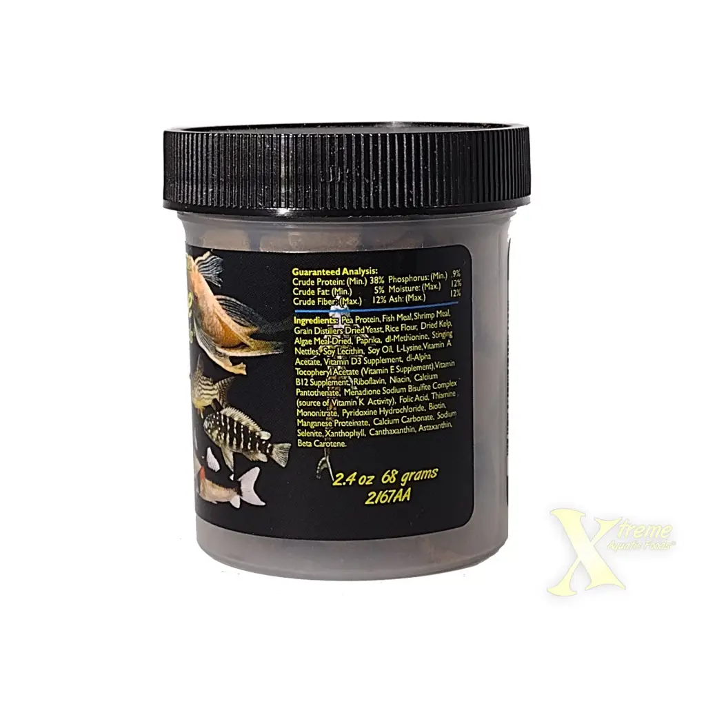 Container of fish food.