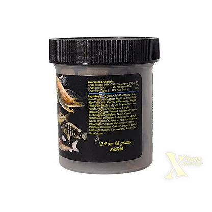 Container of fish food.