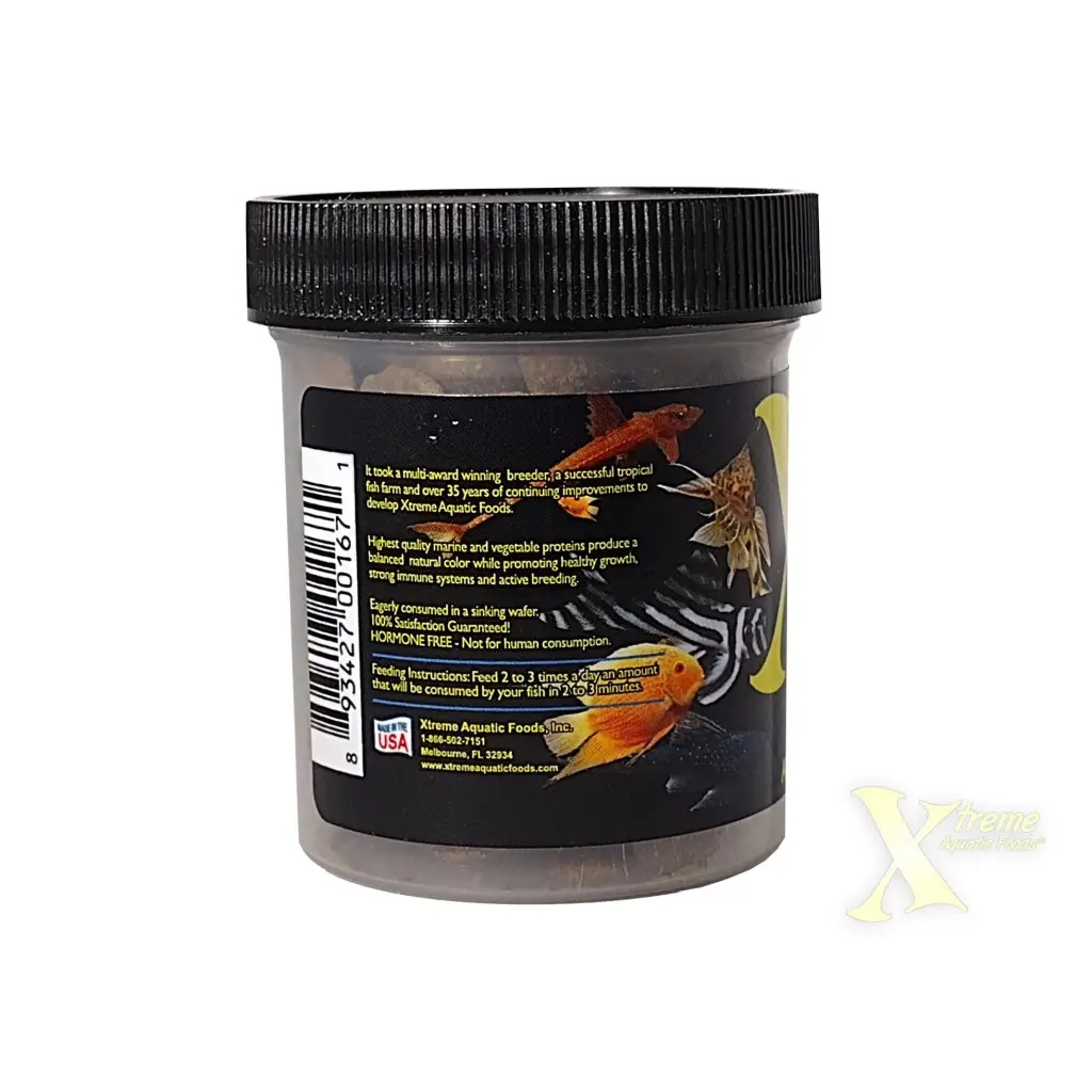 Container of fish food.