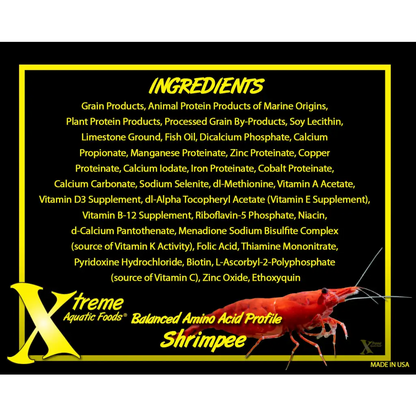 Shrimp food ingredients.