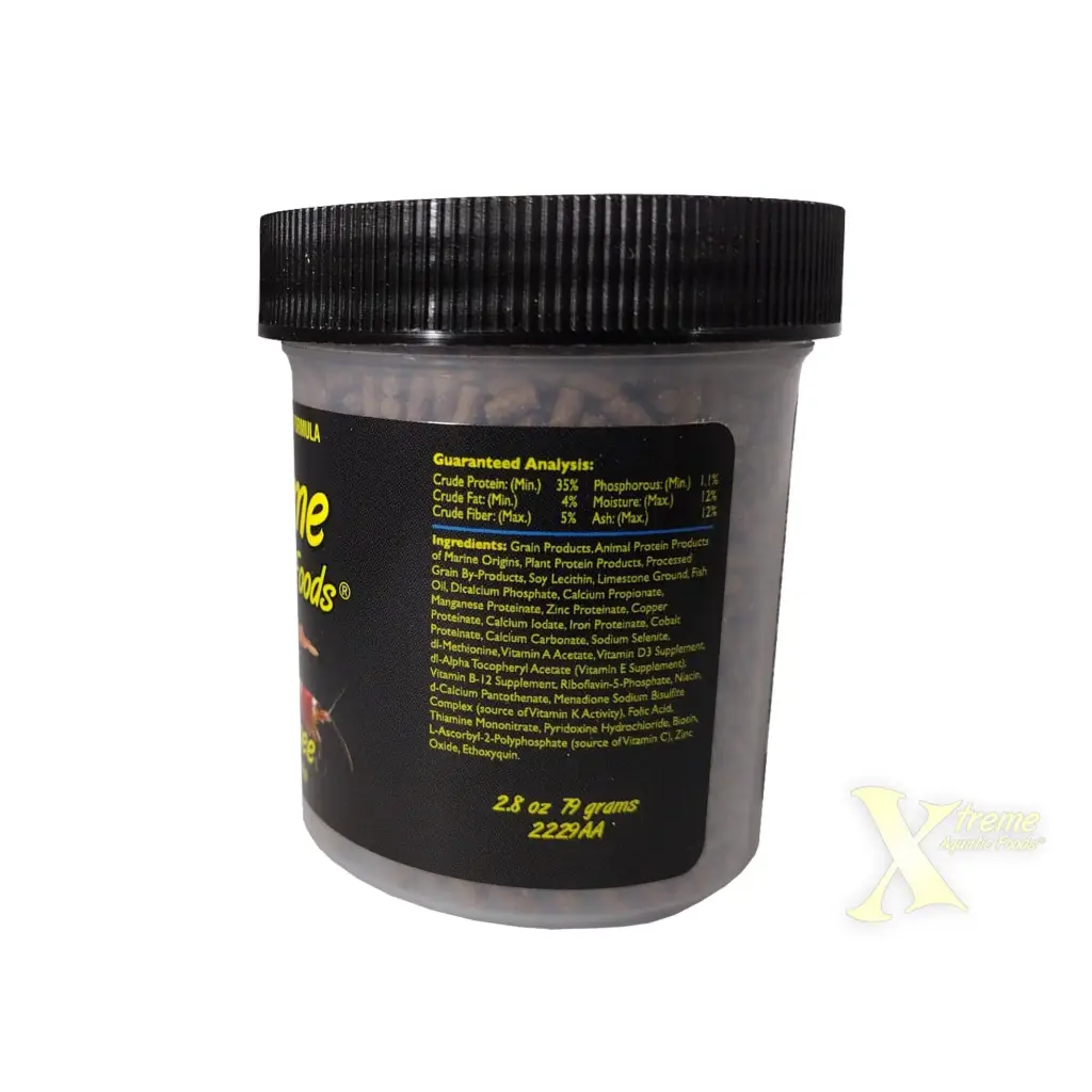 Container of fish food.