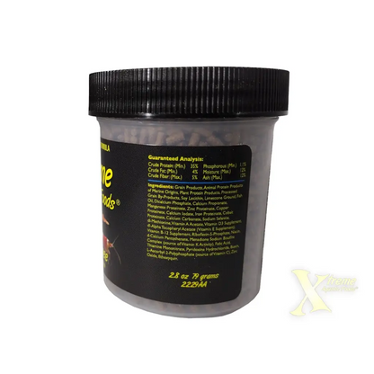 Container of fish food.