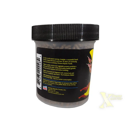 Container of fish food.