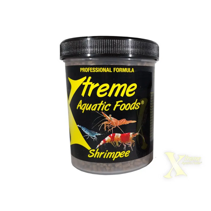 Container of shrimp food.