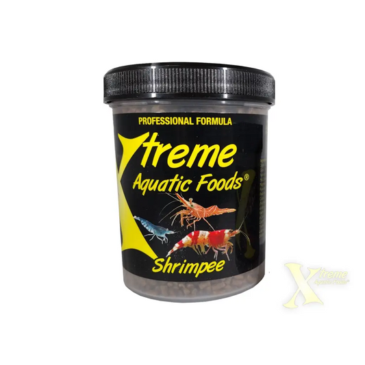 Container of shrimp food.