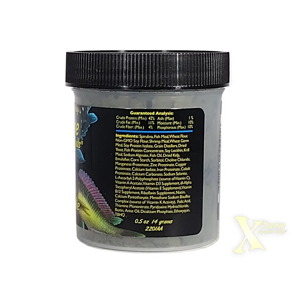Container of fish food.
