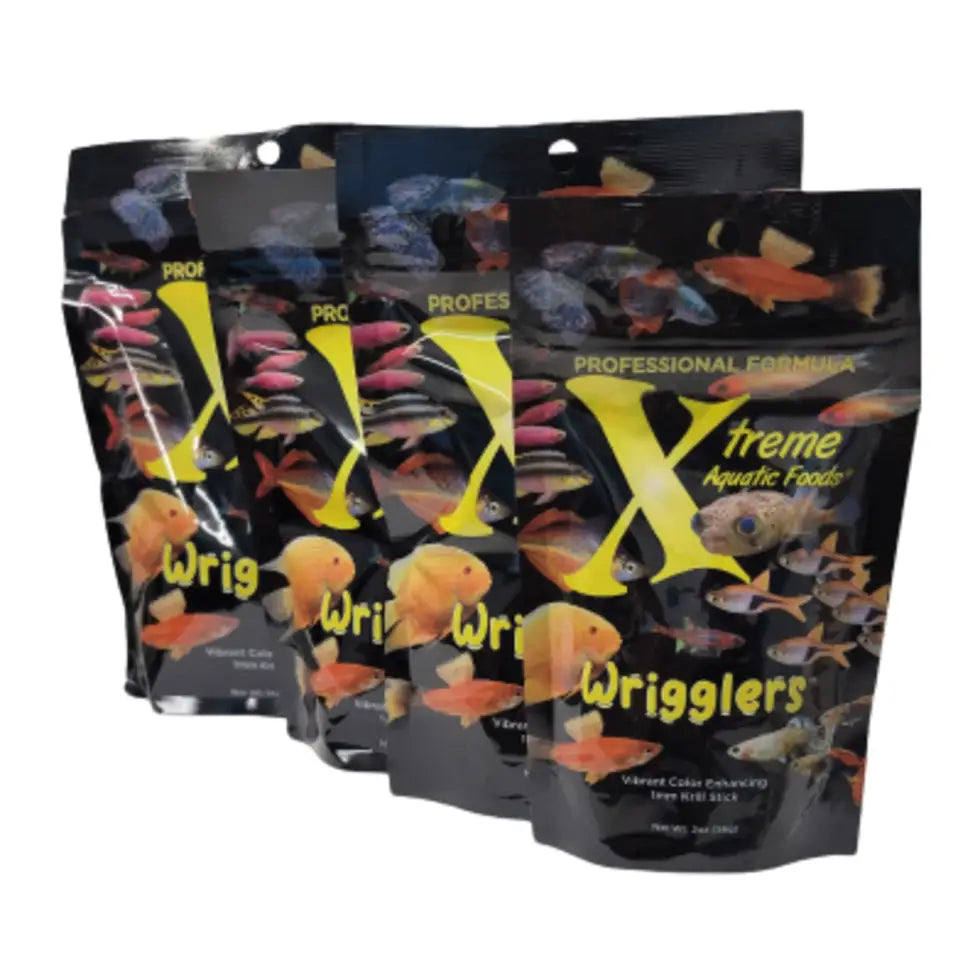 Four bags of fish food.