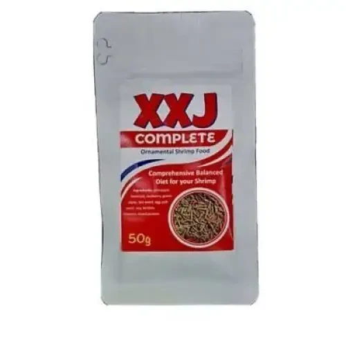 Pouch of ornamental shrimp food.